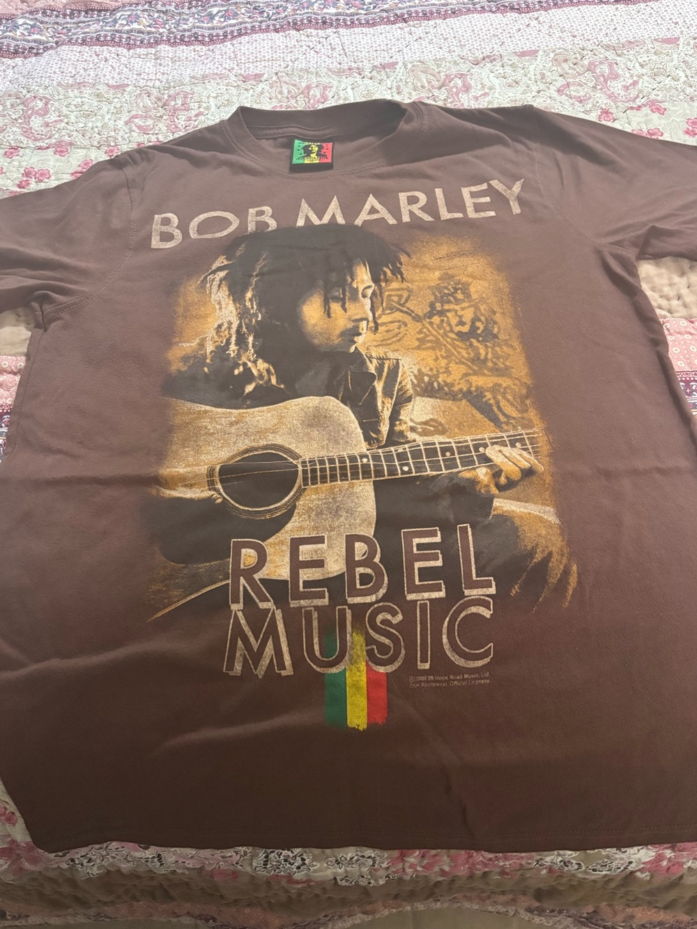 Bob Marley Brown 'Rebel Music' Graphic Tee